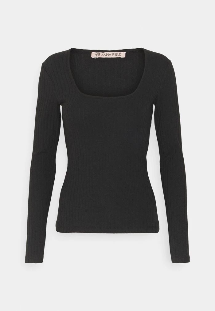 T-Shirt ANNA FIELD Anna Field Long Sleeved Top Noir Femme | QAF-8820123